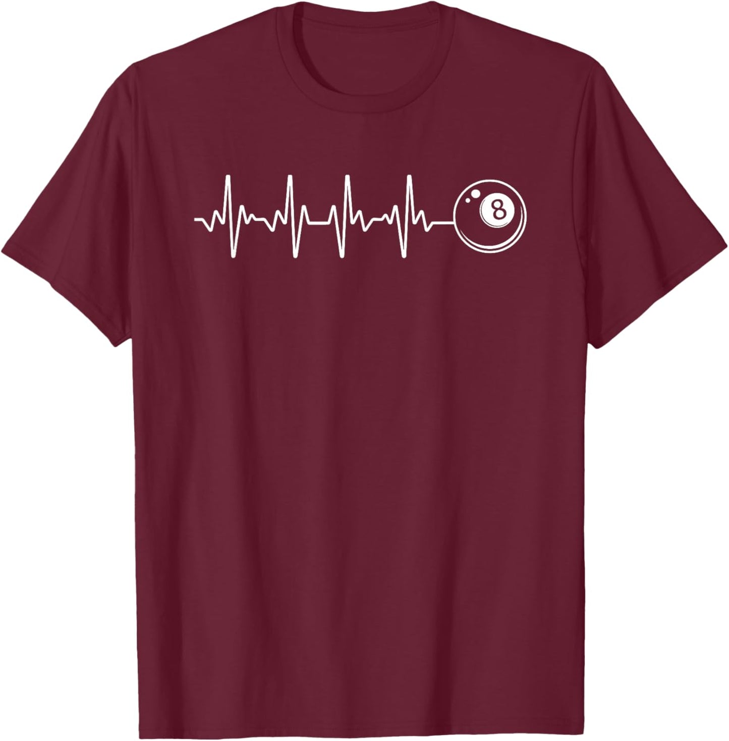 Pool Art Women Billiards Lover 8 Ball Pool Player T-Shirt - T-Shirt | Maroon