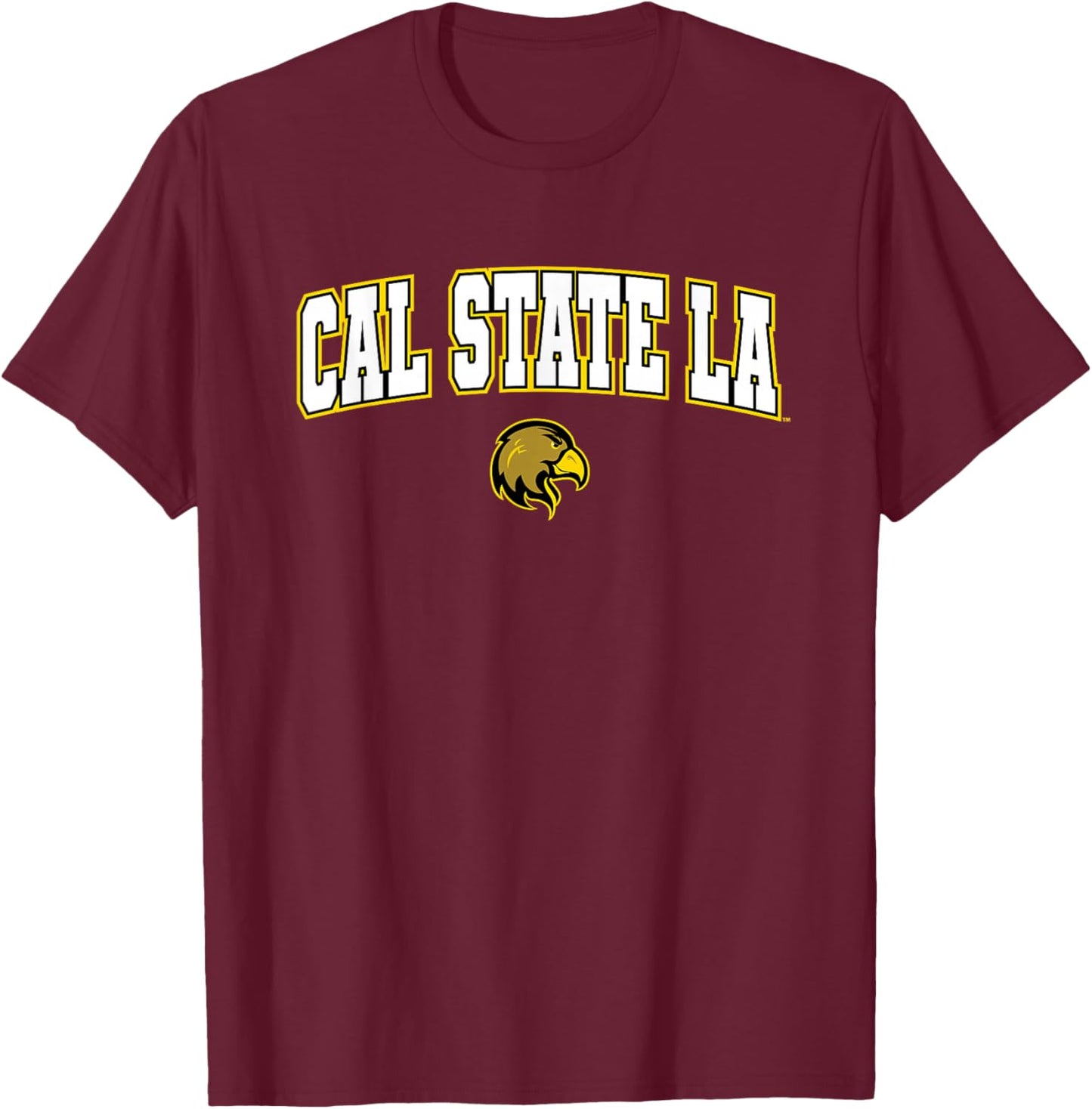 Cal State Los Angeles CSULA Golden Eagles Arch Logo T-Shirt - T-Shirt | Maroon