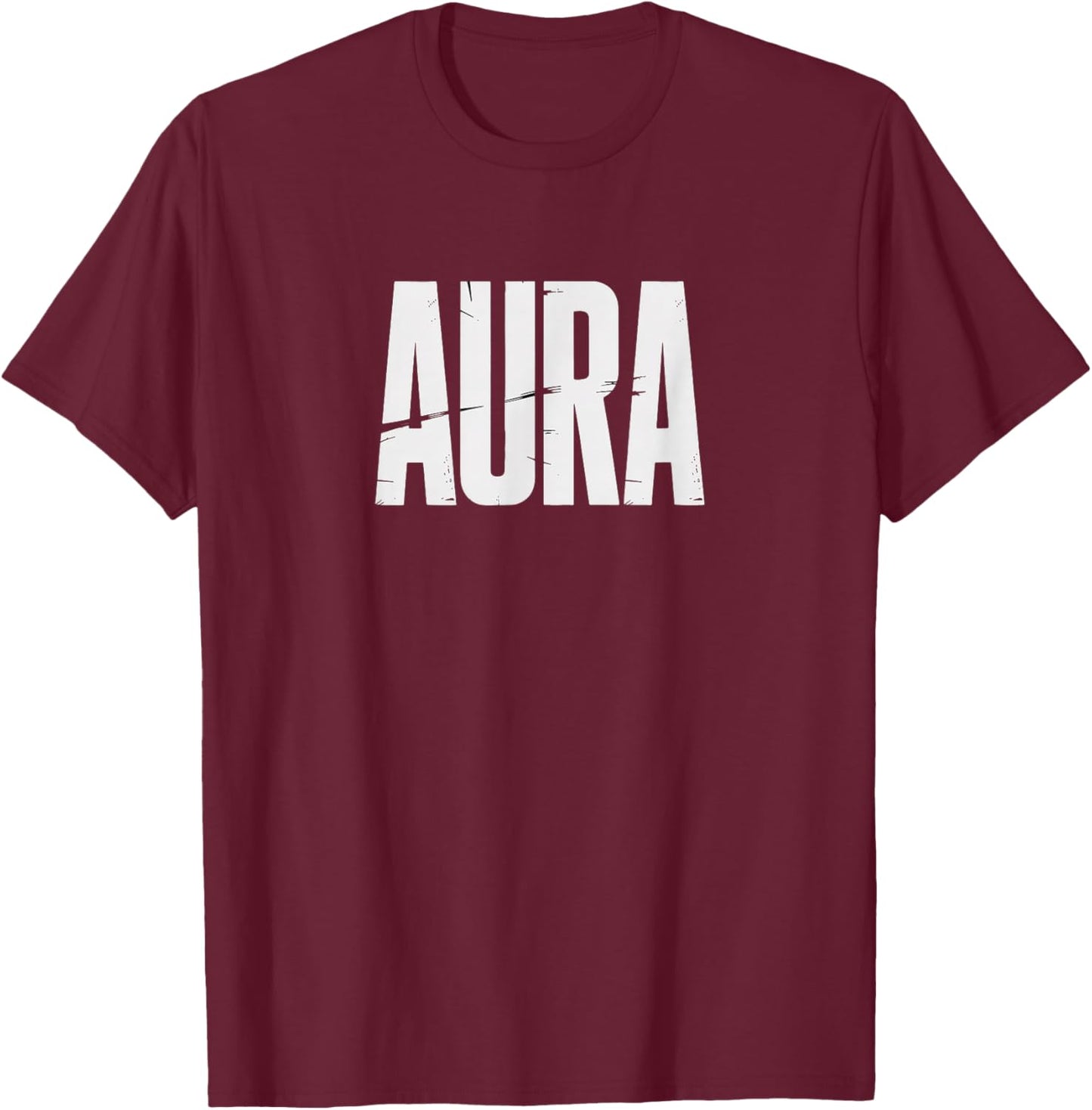 Aura Gen Z Slang Viral Internet Meme T-Shirt - T-Shirt | Maroon