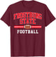 Frostburg State University Football Arch Vintage Design T-Shirt - T-Shirt | Maroon