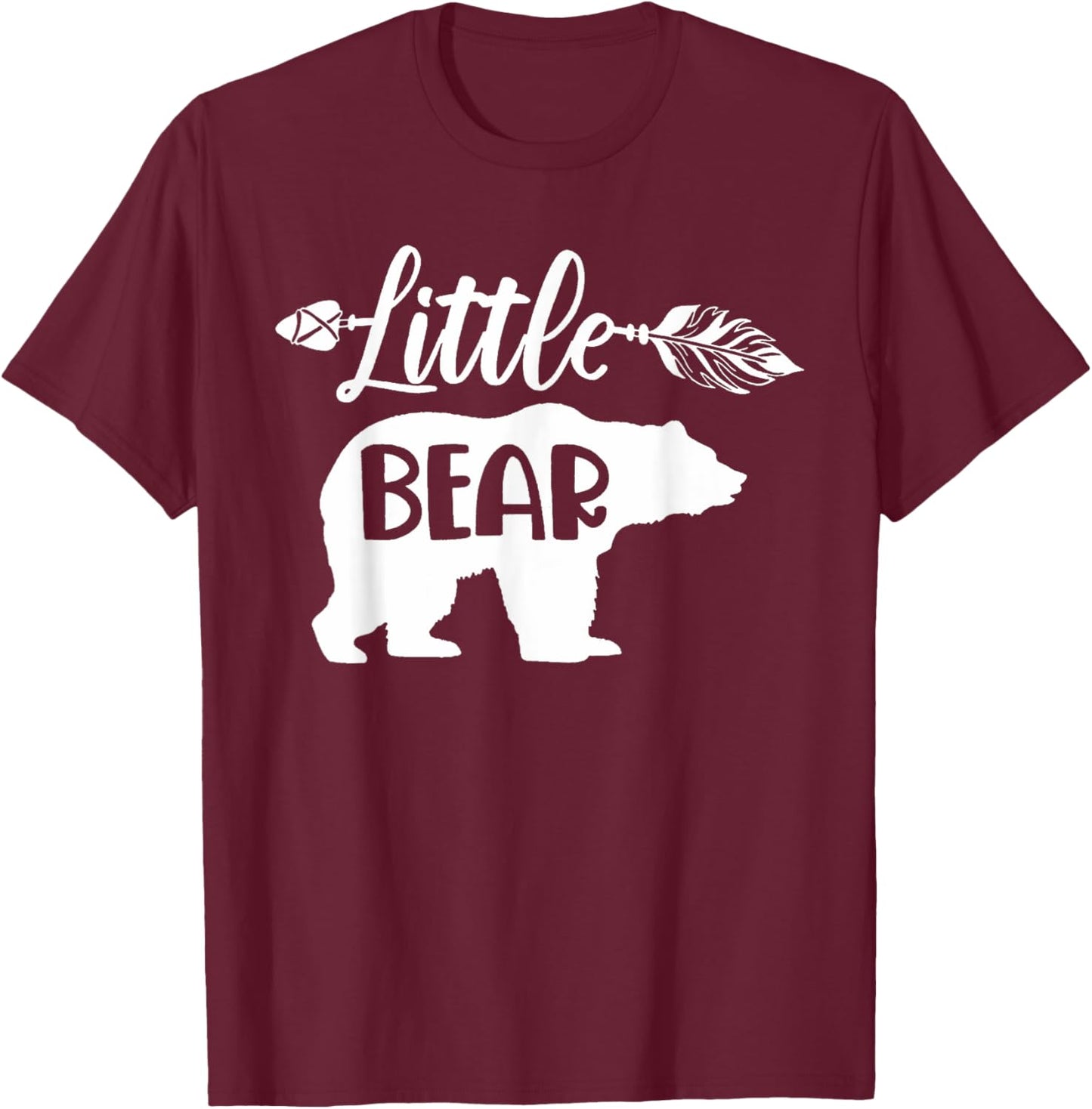 Funny Little Bear Family Matching Kid Men Women Gifts T-Shirt - T-Shirt | Maroon