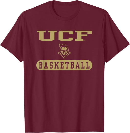 Central Florida Golden Knights Basketball Black T-Shirt - T-Shirt | Maroon