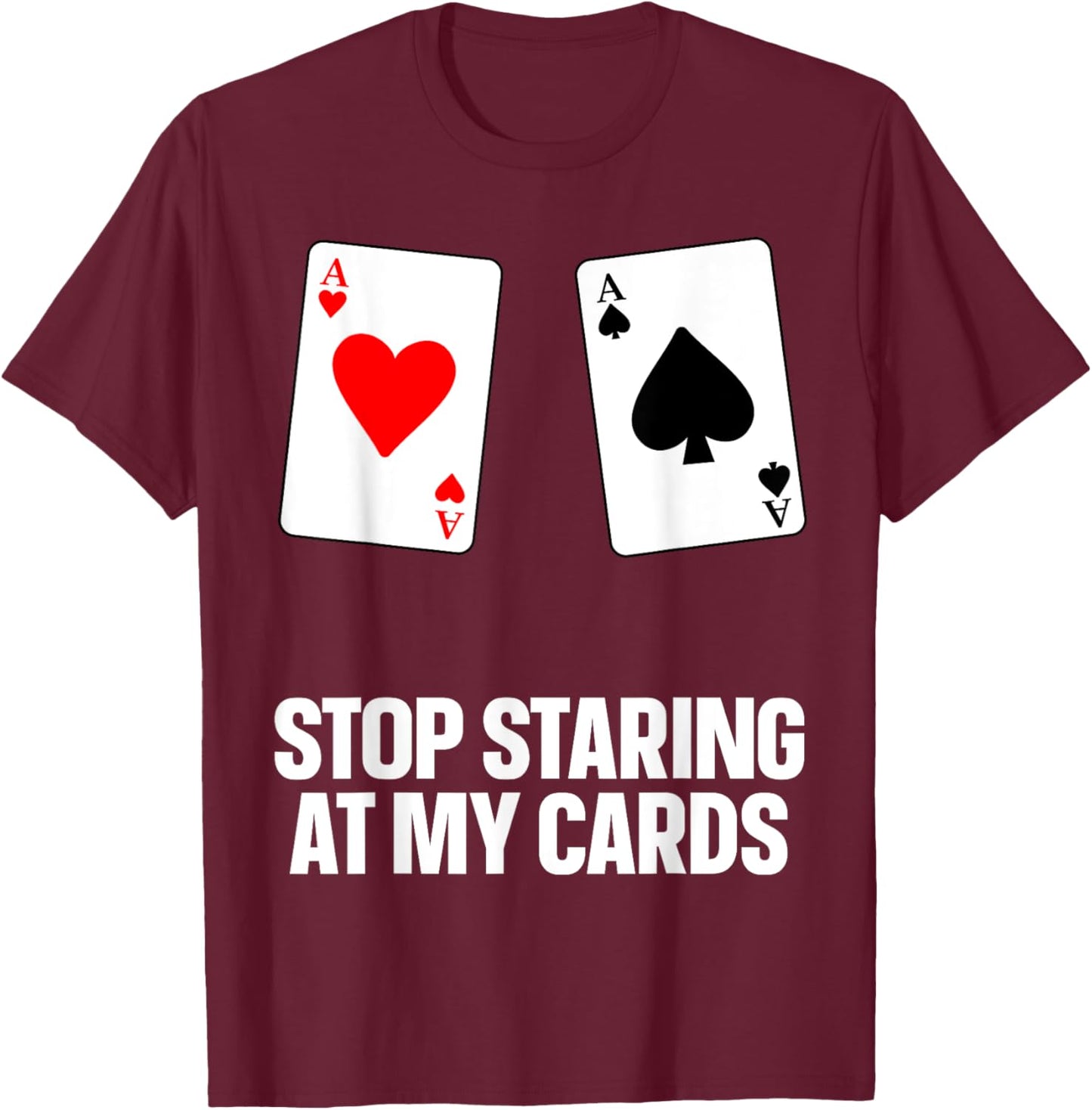 Funny Poker Design Women Poker Lover Poker Player T-Shirt - T-Shirt | Maroon