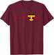 Uganda Flag Heartbeat EKG Patriotic National Souvenir T-Shirt - T-Shirt | Maroon