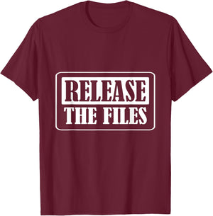 Release The Files Meme T-Shirt - T-Shirt | Maroon