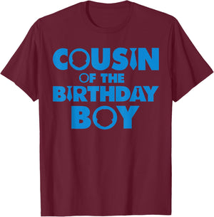 Cousin Of The Birthday Boy Afro Boss Baby Family Bday Party T-Shirt - T-Shirt | Maroon