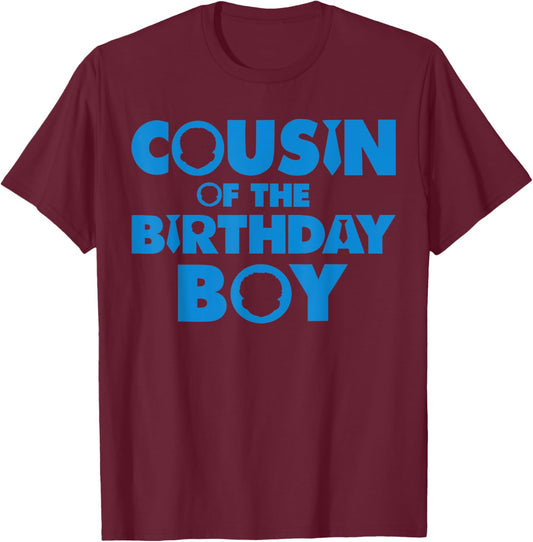 Cousin Of The Birthday Boy Afro Boss Baby Family Bday Party T-Shirt - T-Shirt | Maroon