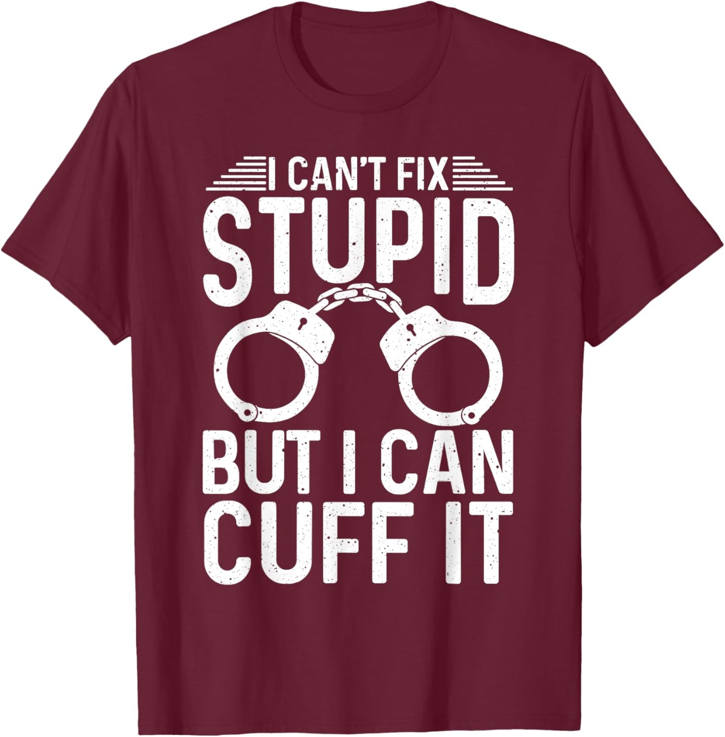 Funny Police Officer Design Women Cop Police Officer T-Shirt - T-Shirt | Maroon