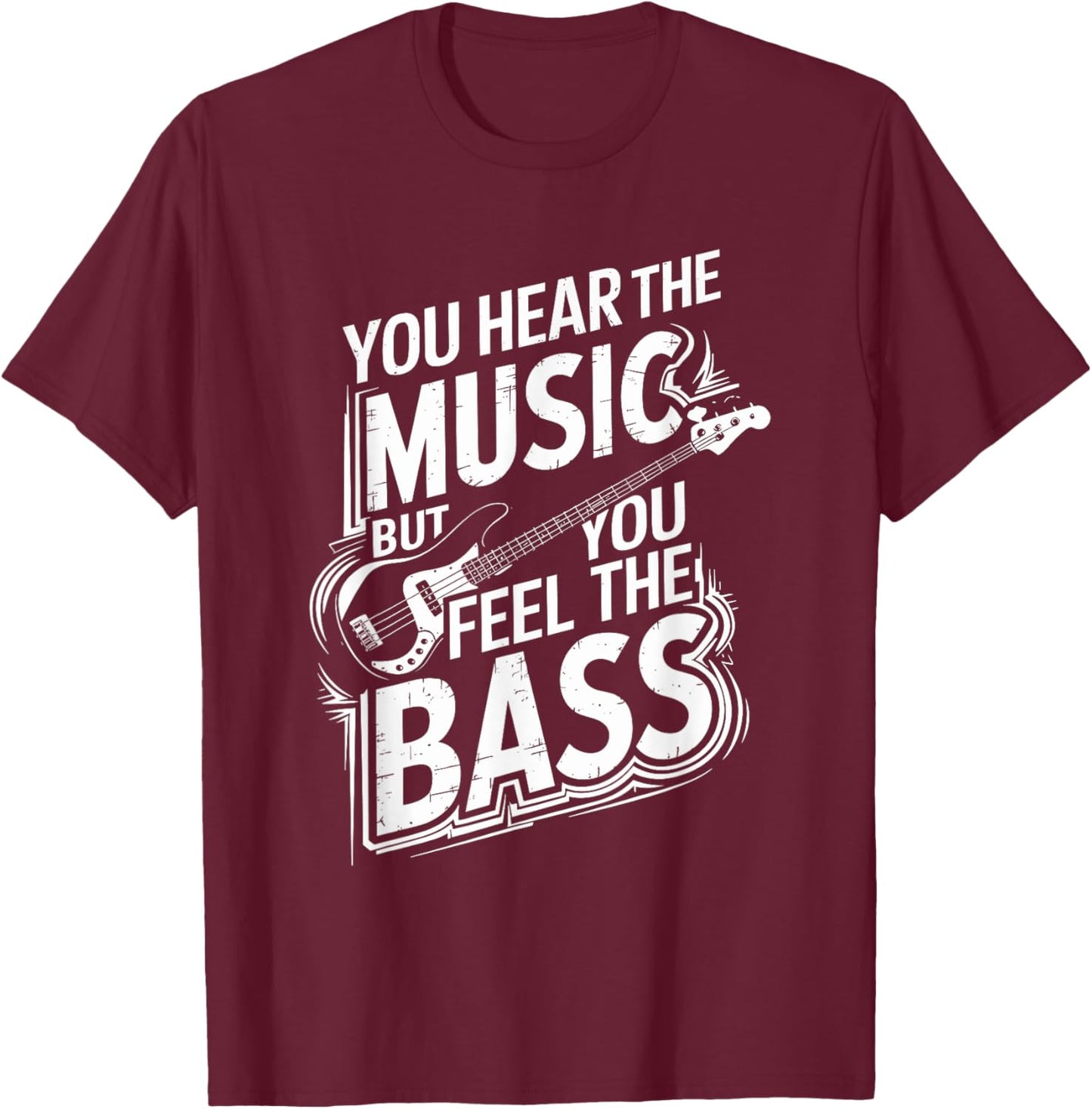 Bass Guitar Musician for Bass Player Bassist T-Shirt - T-Shirt | Maroon