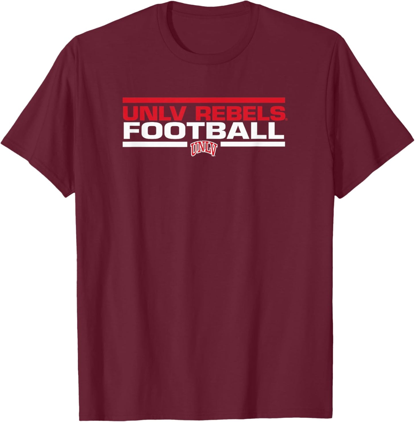 UNLV Rebels Football Tackle Black Officially Licensed T-Shirt - T-Shirt | Maroon