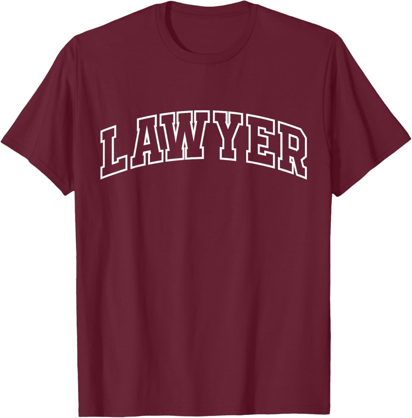 Lawyer Funny Athletic Lettering Law Student Gifts Men Women T-Shirt - T-Shirt | Maroon