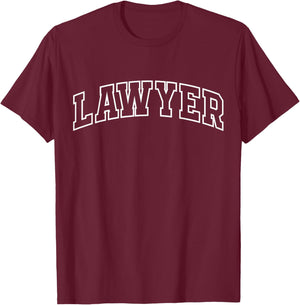 Lawyer Funny Athletic Lettering Law Student Gifts Men Women T-Shirt - T-Shirt | Maroon