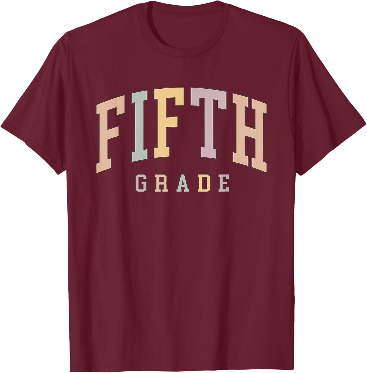 Vintage Fifth Grade Teacher Back To School Students Women T-Shirt - T-Shirt | Maroon