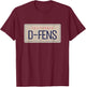 California License Plate D-FENS Pop Culture Fan T-Shirt - T-Shirt | Maroon