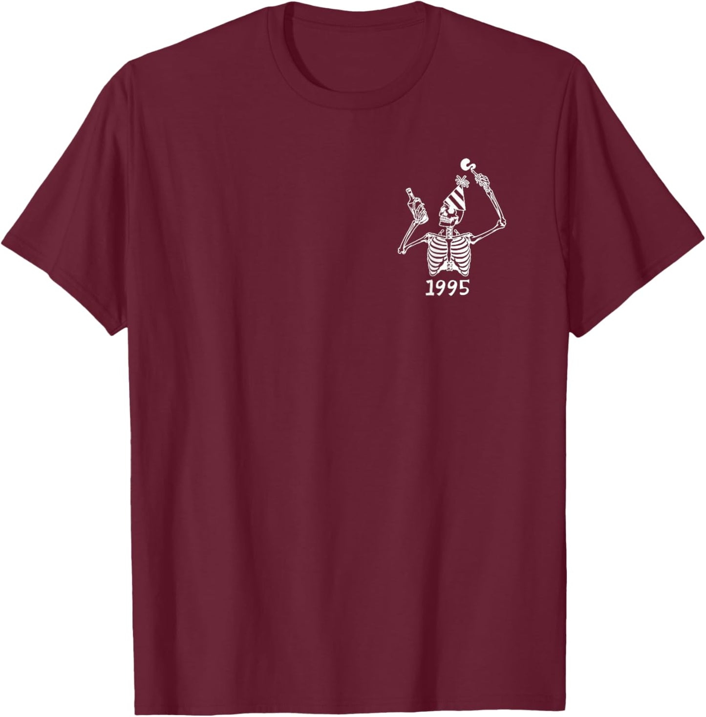 Death To My Twenties 30th Birthday Skeleton Dirty In Thirty T-Shirt - T-Shirt | Maroon