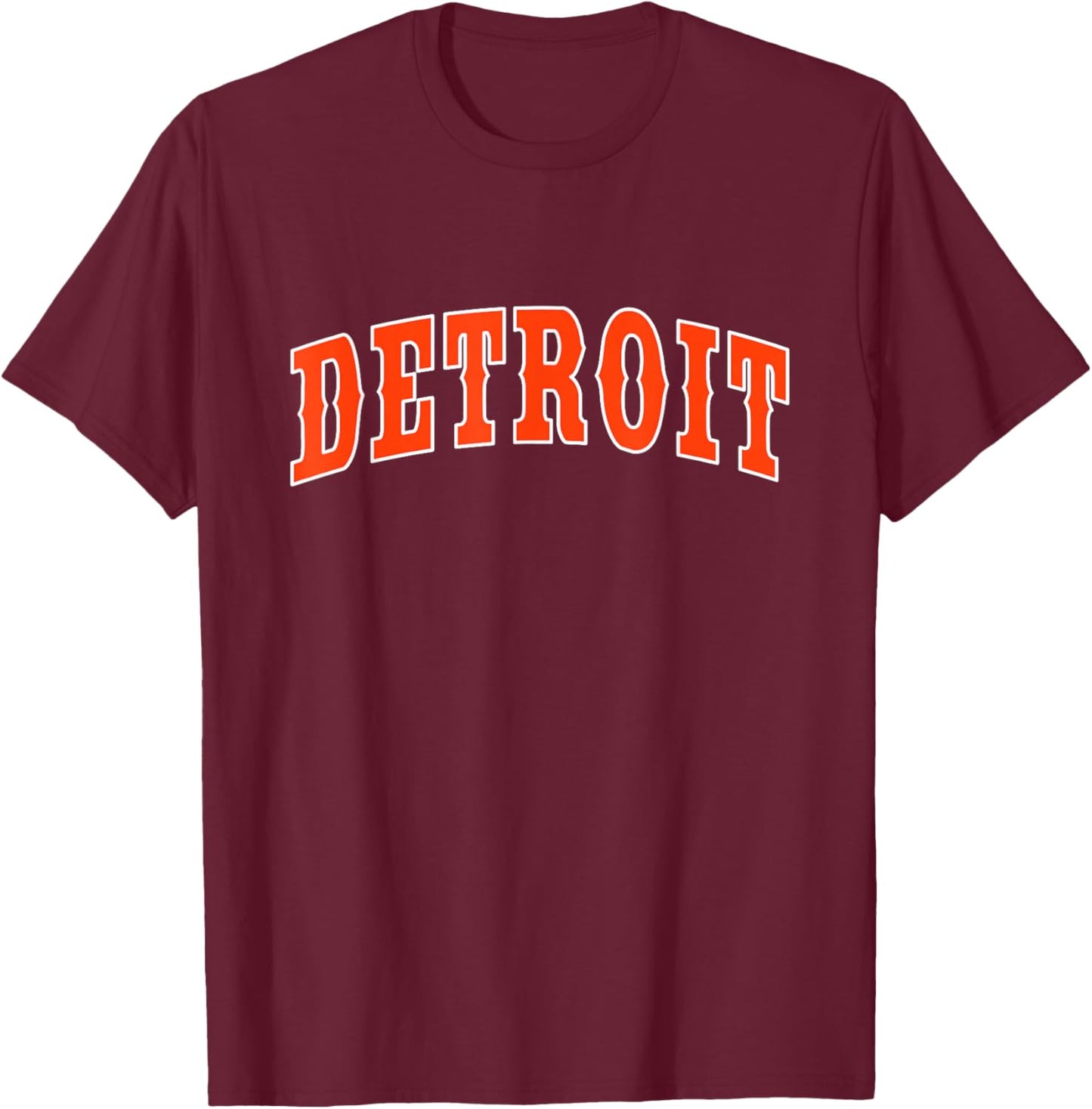 DETROIT - Throwback Design - Classic T-Shirt - T-Shirt | Maroon