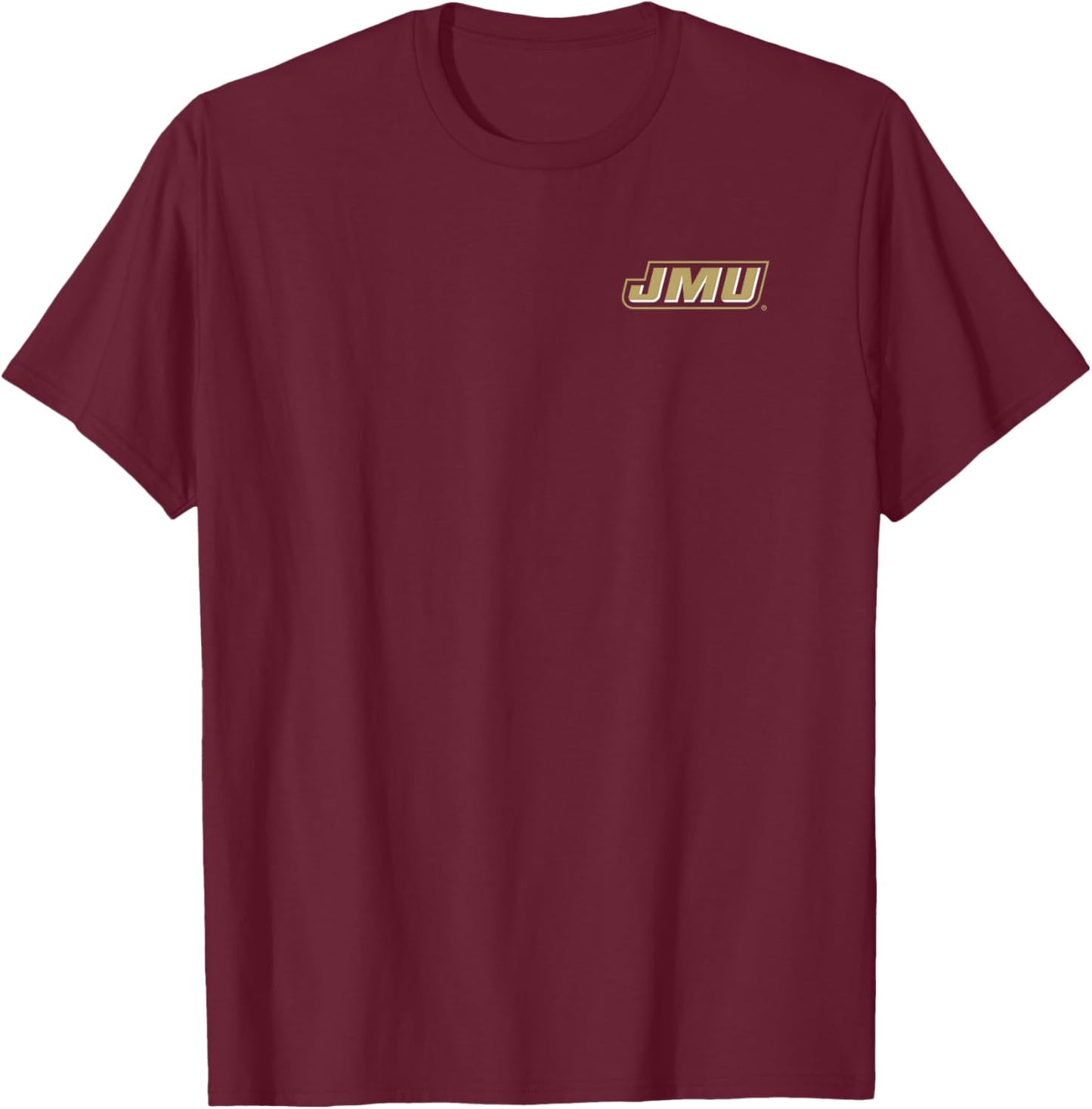 James Madison Dukes Front/Back JMU Mascot Purple T-Shirt - T-Shirt | Maroon