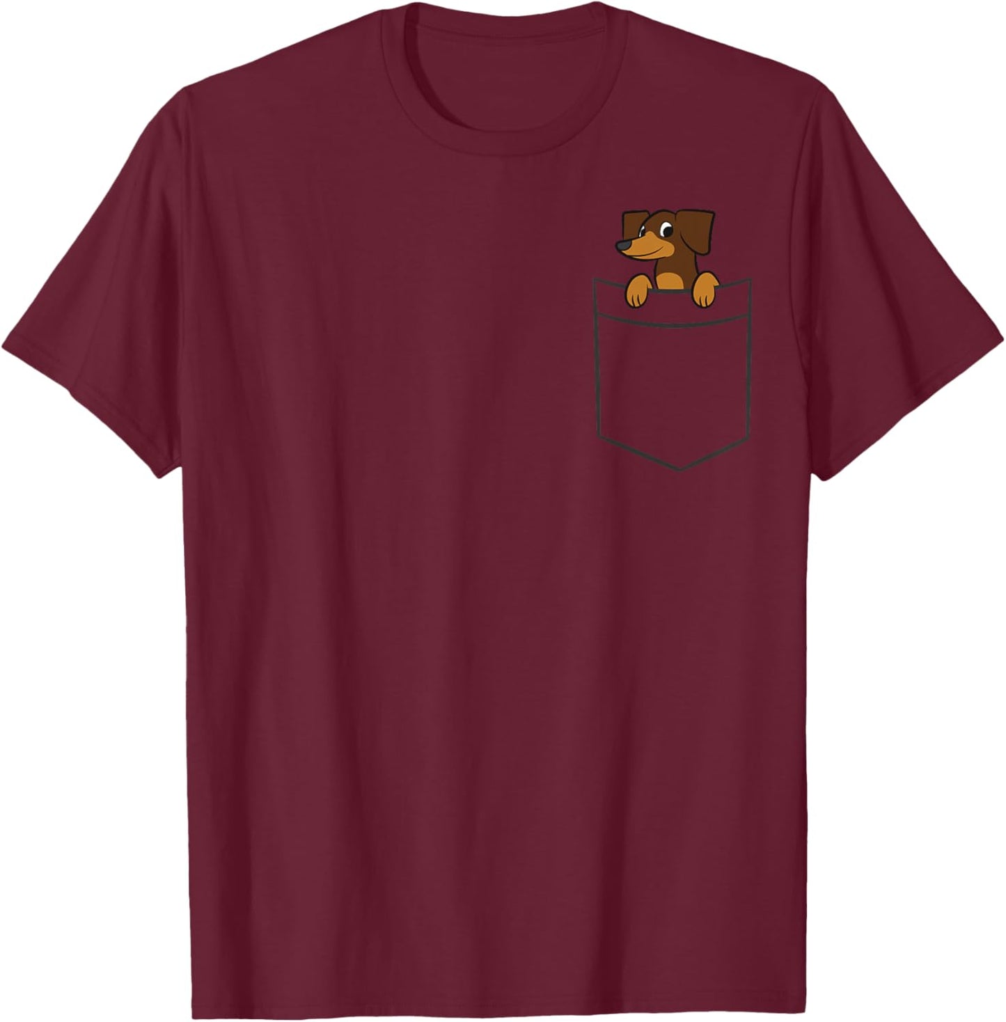 Chiweenie In The Pocket Cute Chiweenie T-Shirt - T-Shirt | Maroon