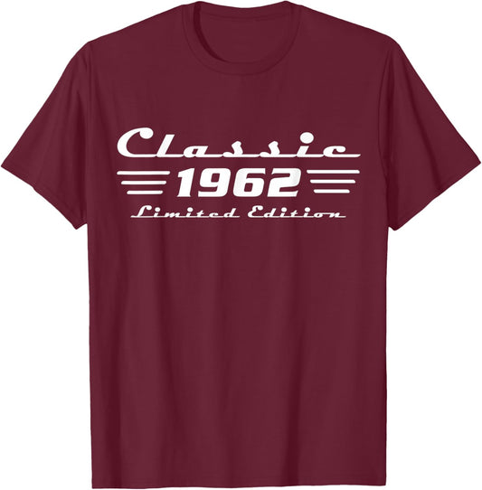 Classic 64 Birthday Decorations Men 64yr 1962 64th Birthday T-Shirt - T-Shirt | Maroon