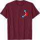 GRUNGE Water Molecule H2O - Chemistry T-Shirt - T-Shirt | Maroon