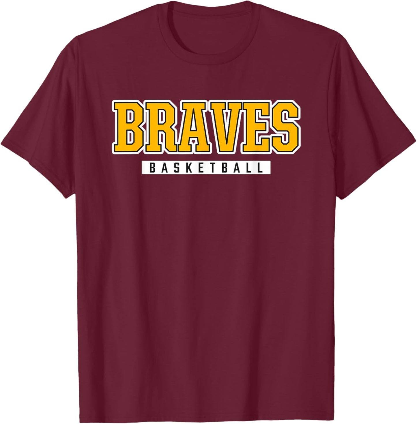 Braves Basketball Iroquois High School T-Shirt - T-Shirt | Maroon