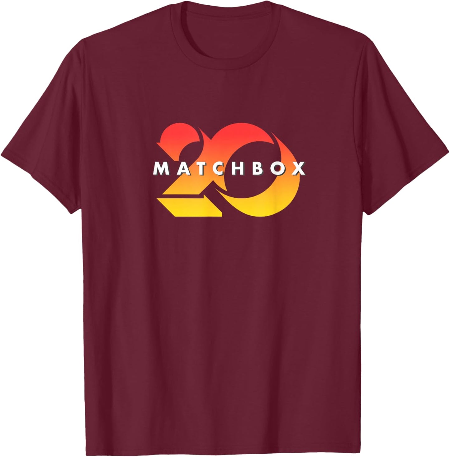 Matchbox Twenty "20" Logo T-Shirt - T-Shirt | Maroon