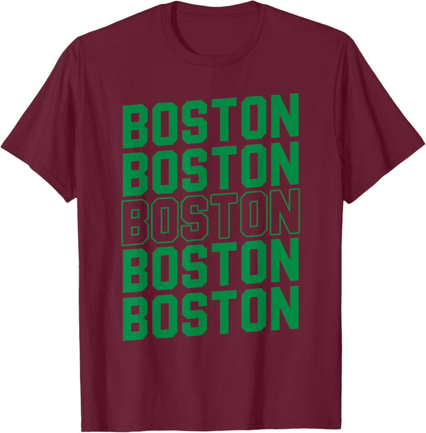 Massachusetts Boston Women Kid St Patrick's Day T-Shirt - T-Shirt | Maroon