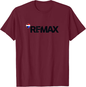 REMAX - Balloon Logo - Black Text T-Shirt - T-Shirt | Maroon