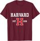 Harvard University East 1636 Logo Ivy League College PAFI131 T-Shirt - T-Shirt | Maroon