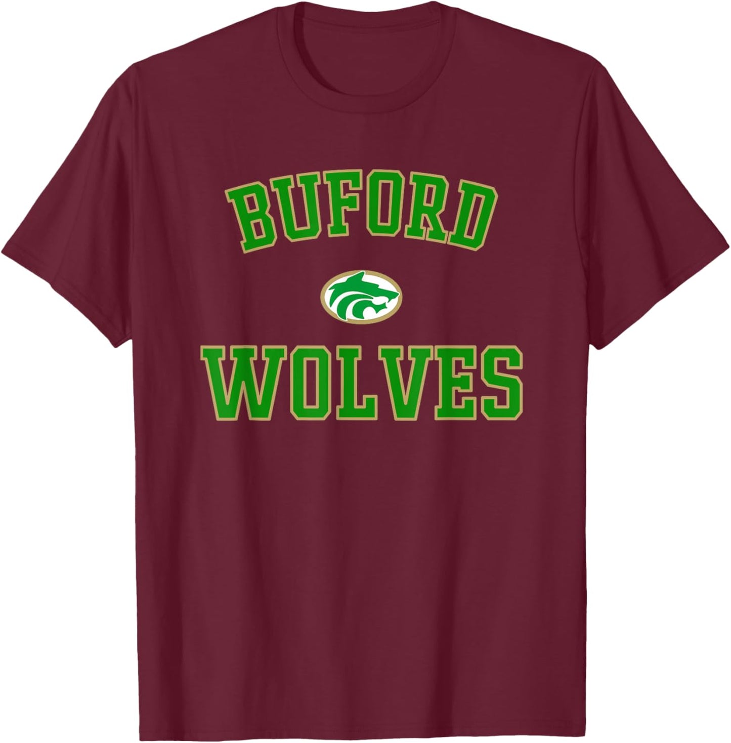 Buford Wolves Logo Varsity HS T-Shirt - T-Shirt | Maroon