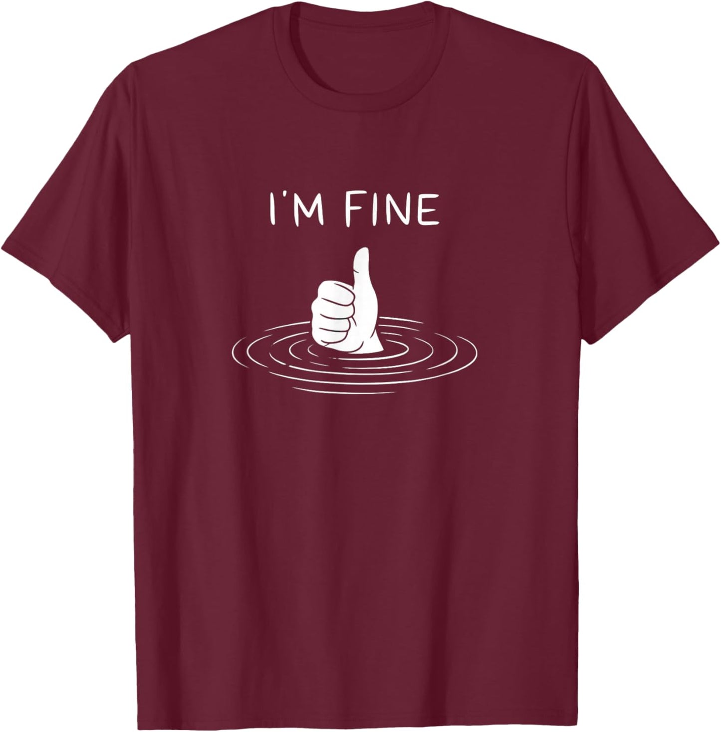 Je Vais Bien, Pouce levé T-Shirt - T-Shirt | Maroon