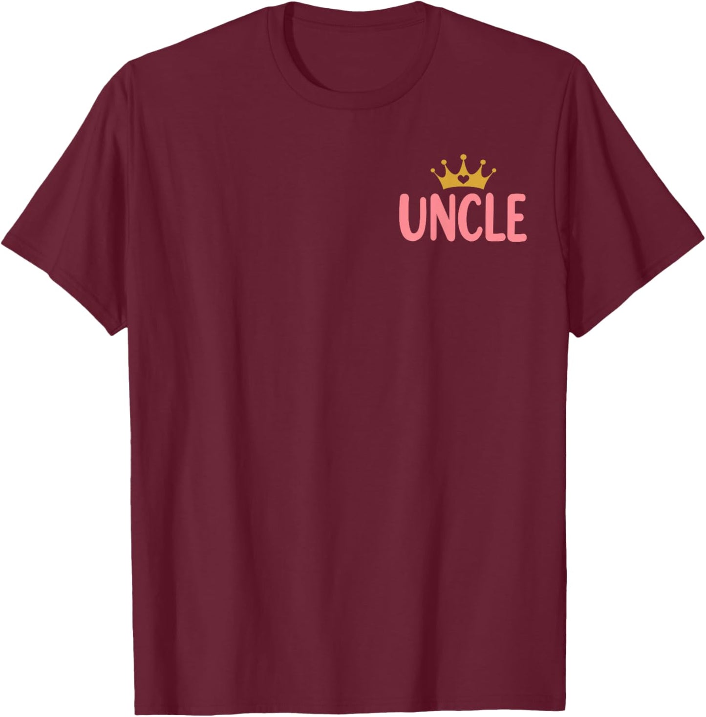 Uncle of The Birthday for Girl - 1st Birthday Princess Girl T-Shirt - T-Shirt | Maroon