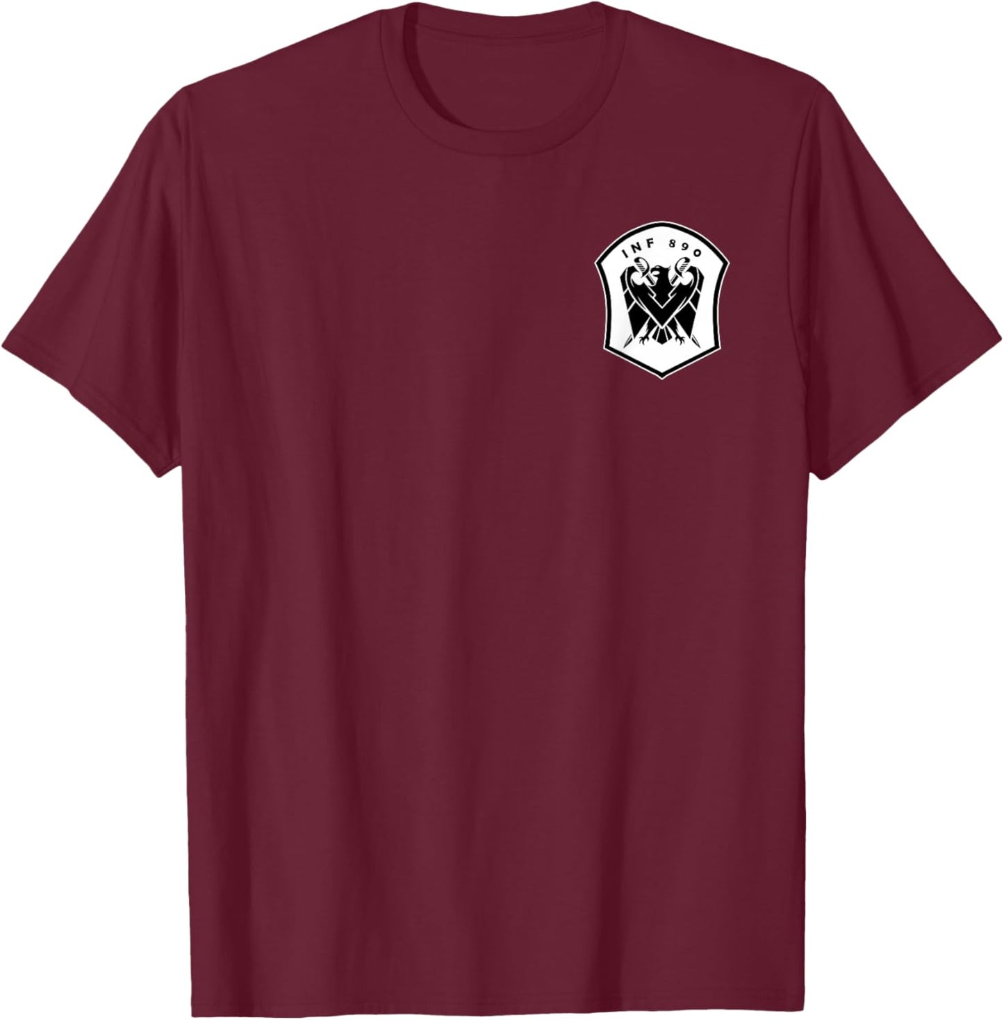 890th Infantry Battalion Crest T-Shirt - T-Shirt | Maroon