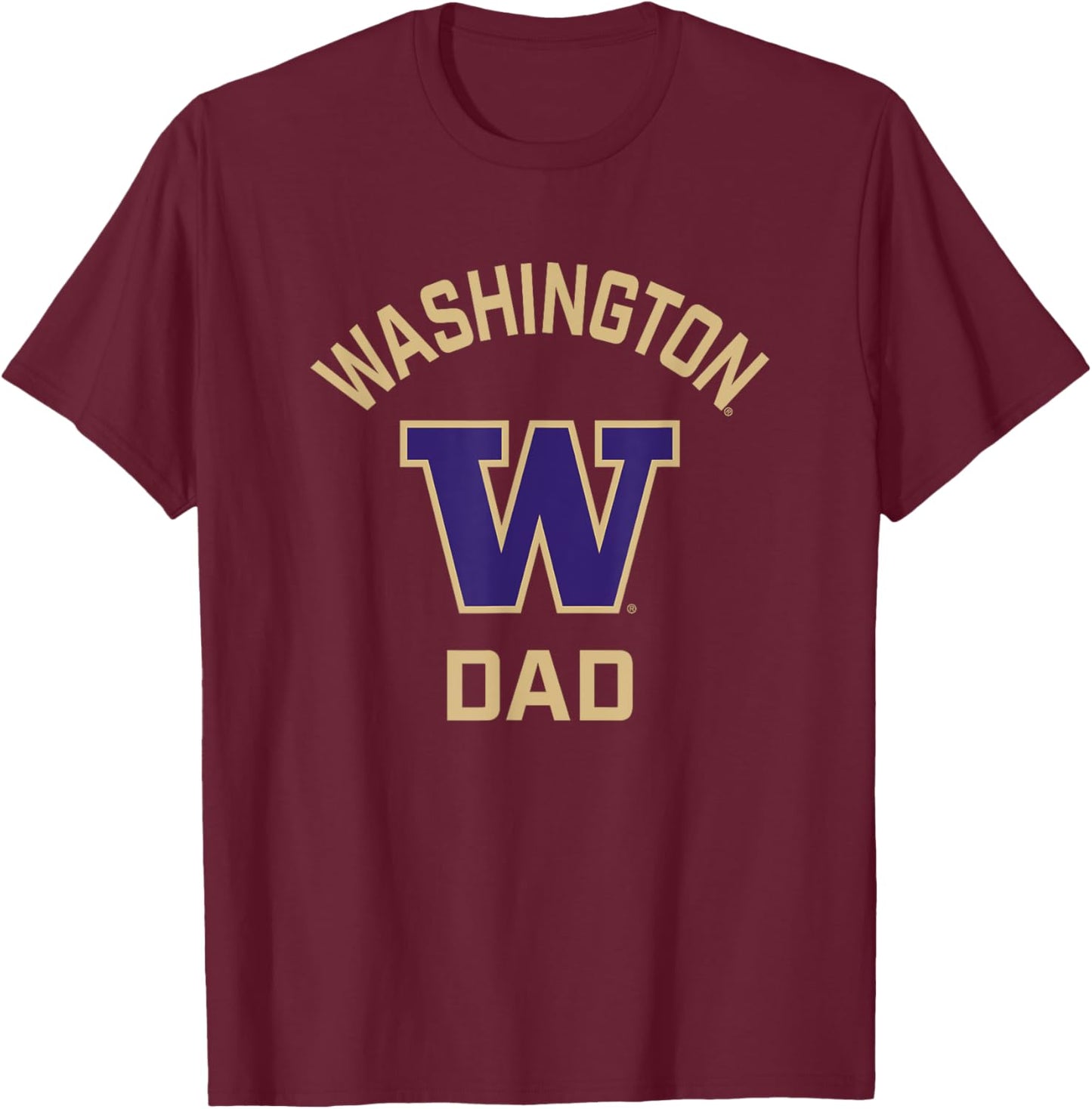 University of Washington Huskies Arched Dad T-Shirt - T-Shirt | Maroon