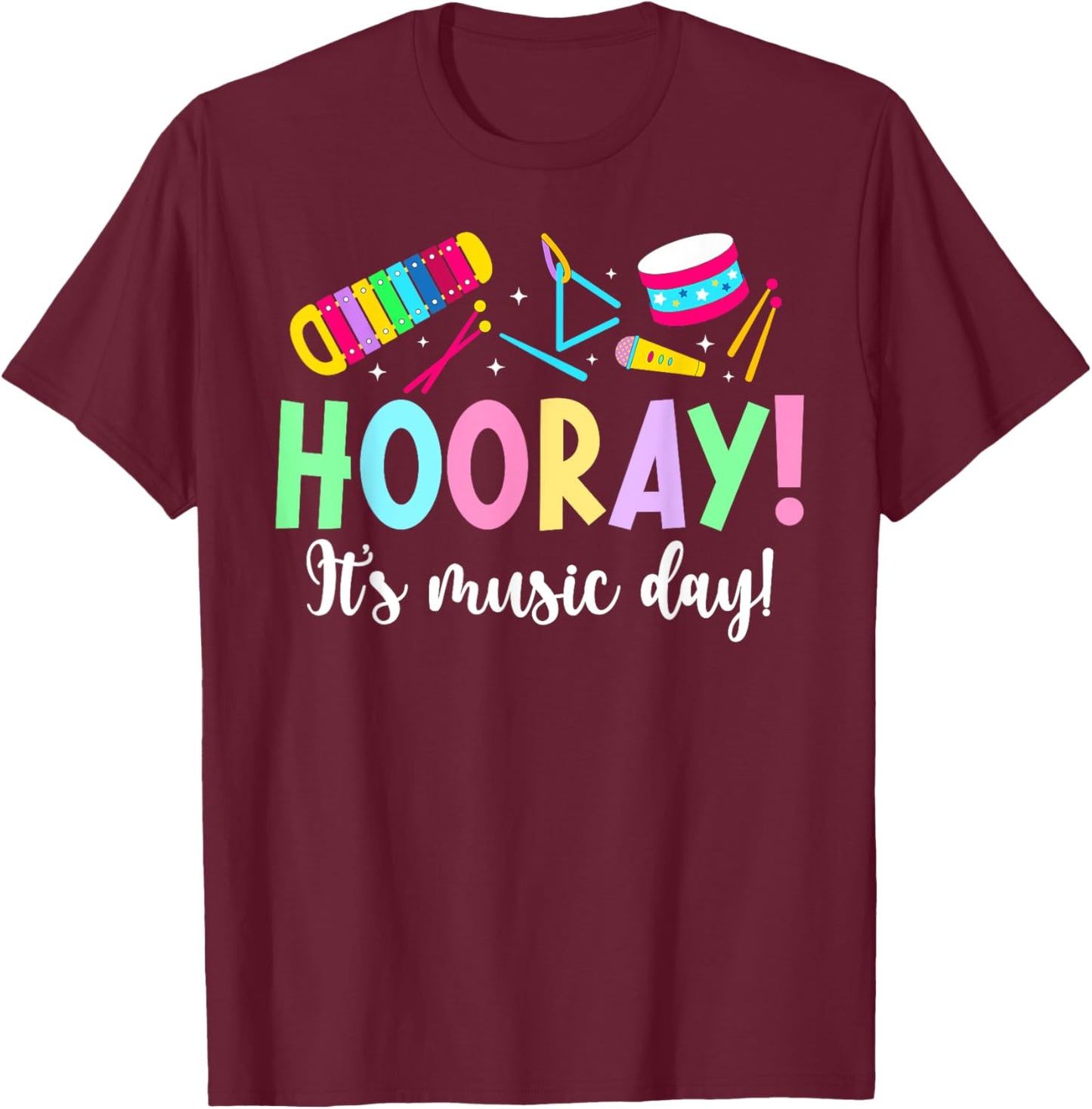 It's Music Day Music Teacher Music Teaching T-Shirt - T-Shirt | Maroon