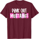 Pink Out Mustangs Breast Cancer Awareness School Spirit T-Shirt - T-Shirt | Maroon