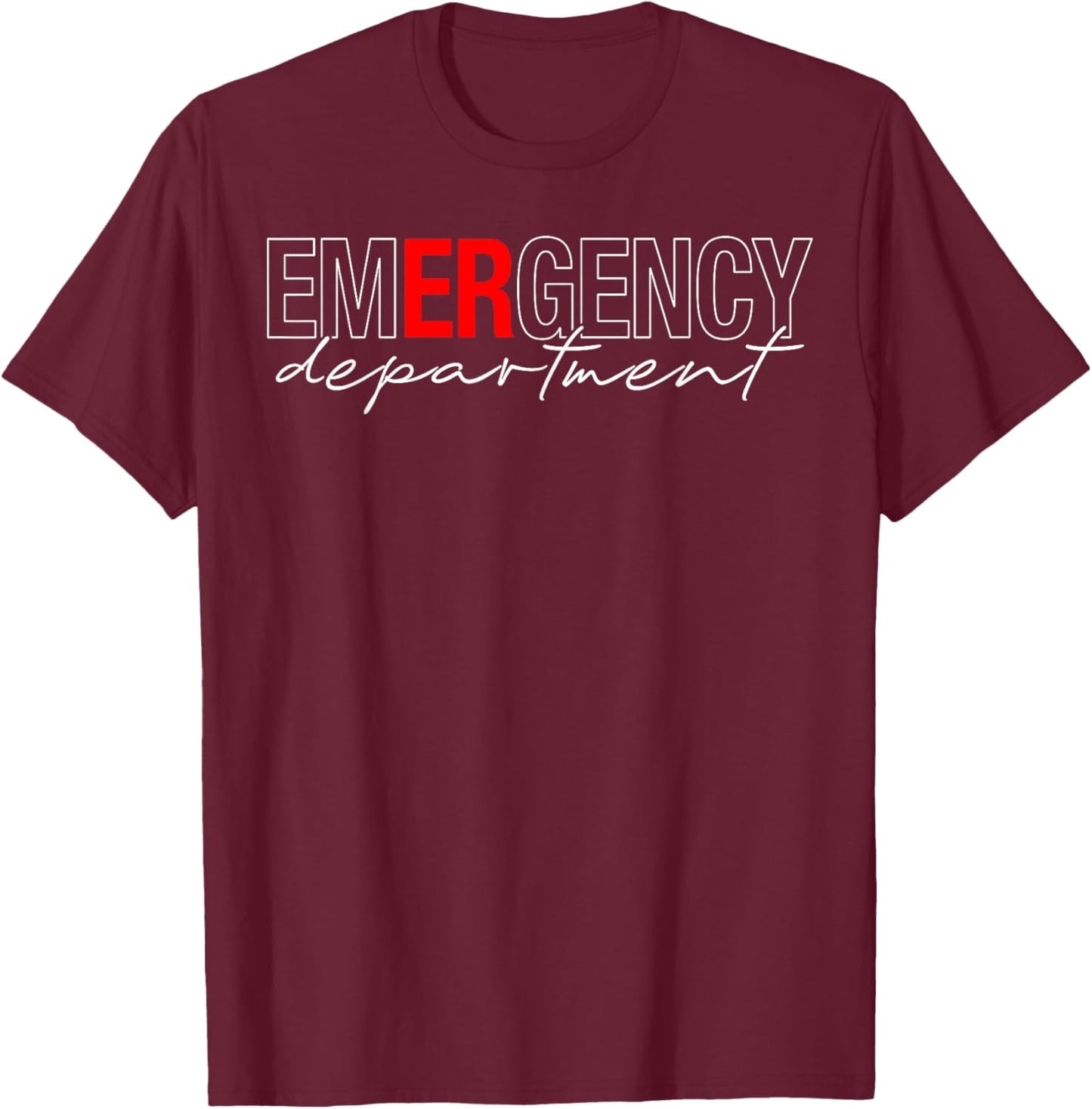 Emergency Dept Retro Er Nurse Shirt Registered Nurse T-Shirt - T-Shirt | Maroon