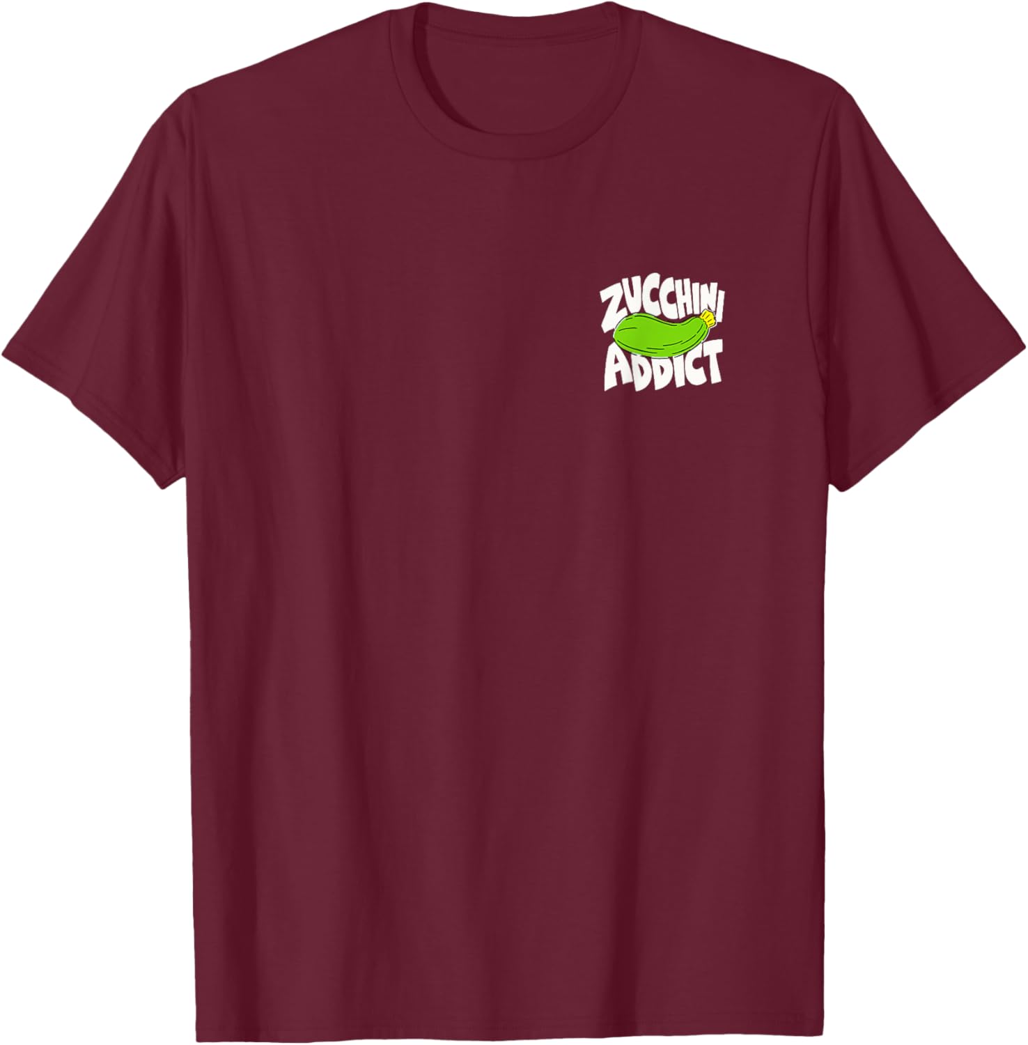 Écusson Minimaliste courgette T-Shirt - T-Shirt | Maroon