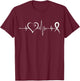 Heart Disease Month Heartbeat CHD Wear Red Heart Health T-Shirt - T-Shirt | Maroon