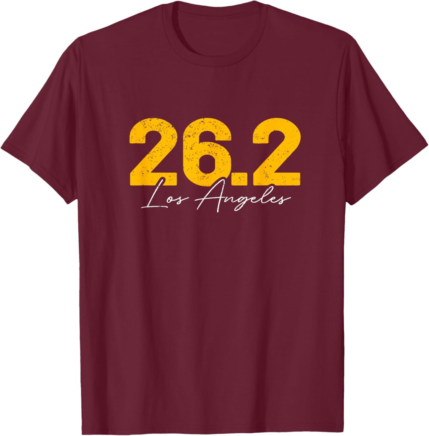 Los Angeles LA Running 26.2 Marathon Runner T-Shirt - T-Shirt | Maroon