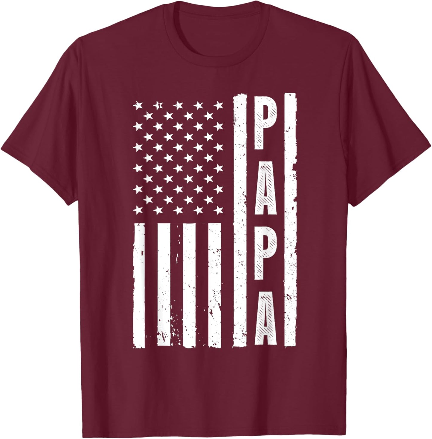 Best Papa Design Dad Grandpa Papi Father's Day Papa T-Shirt - T-Shirt | Maroon