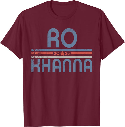 Ro Khanna For President 2028, Rohit Khanna 2028 Vintage T-Shirt - T-Shirt | Maroon