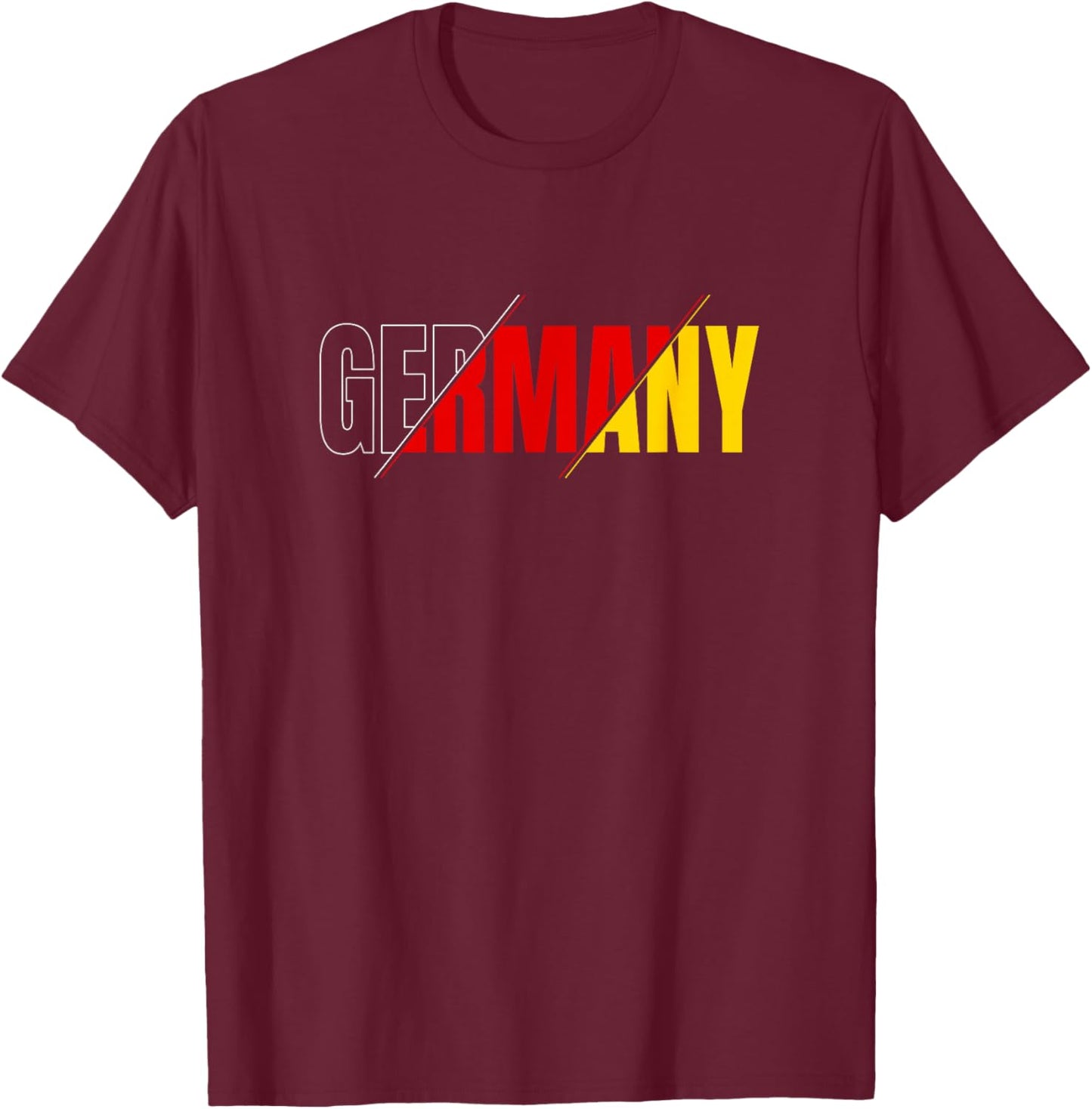 Germany Schwarz Rot Gelb Heimatliebe Vaterland Deutschland T-Shirt - T-Shirt | Maroon