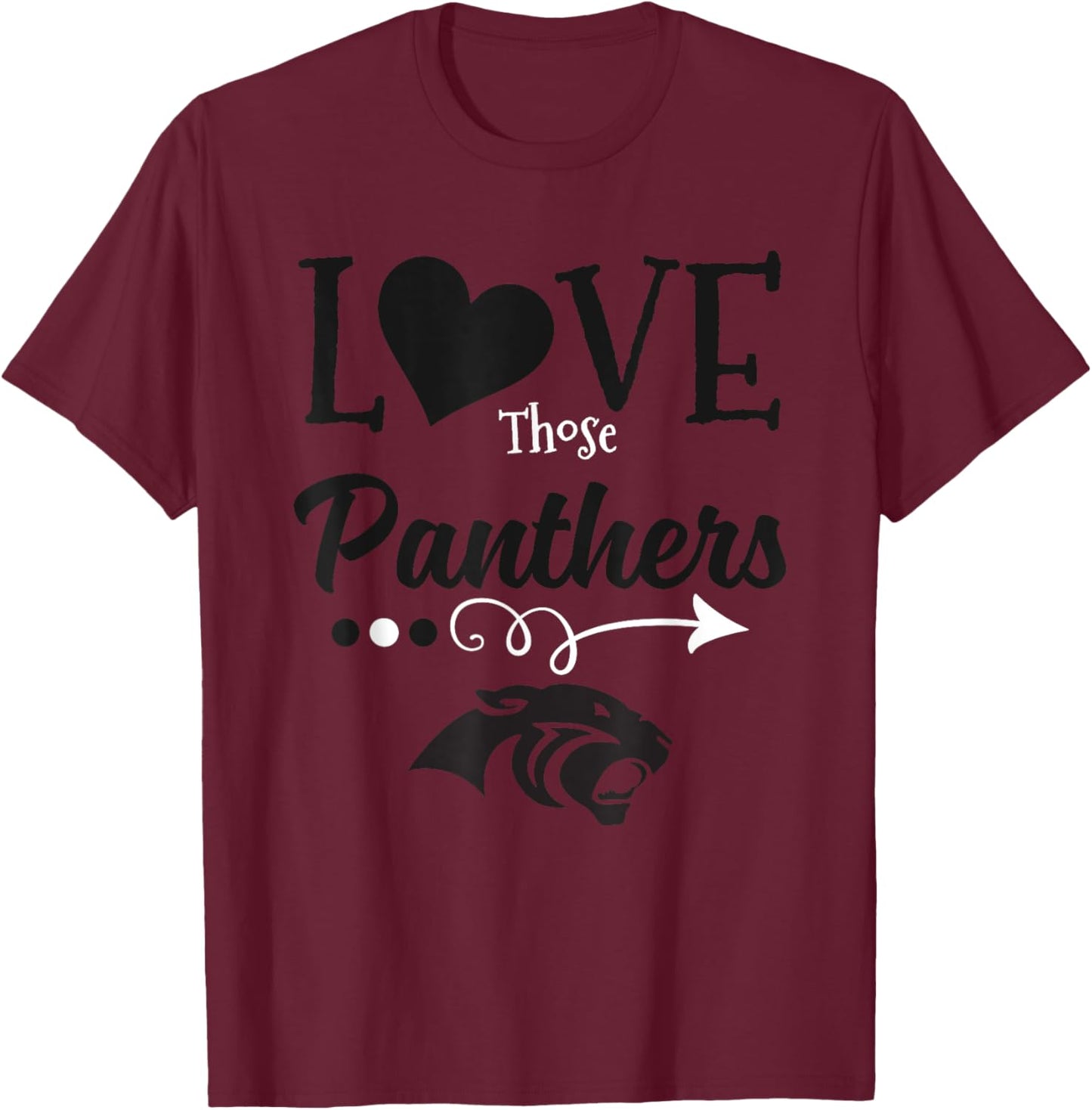 Cabot Panthers Logo Love Those HS T-Shirt - T-Shirt | Maroon