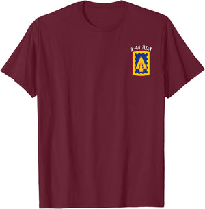 2-44 ADA 108 BDE Unit Pride T-Shirt - T-Shirt | Maroon