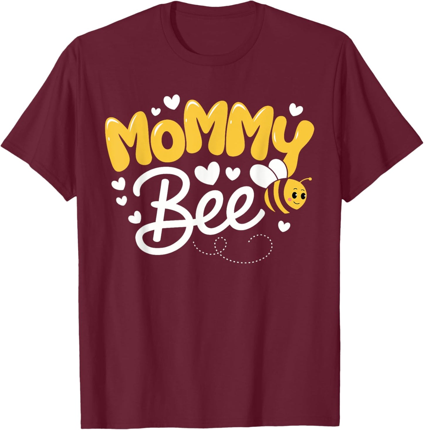 Mommy Bee Family Matching Beekeeper Mom Mama Bees Lover T-Shirt - T-Shirt | Maroon