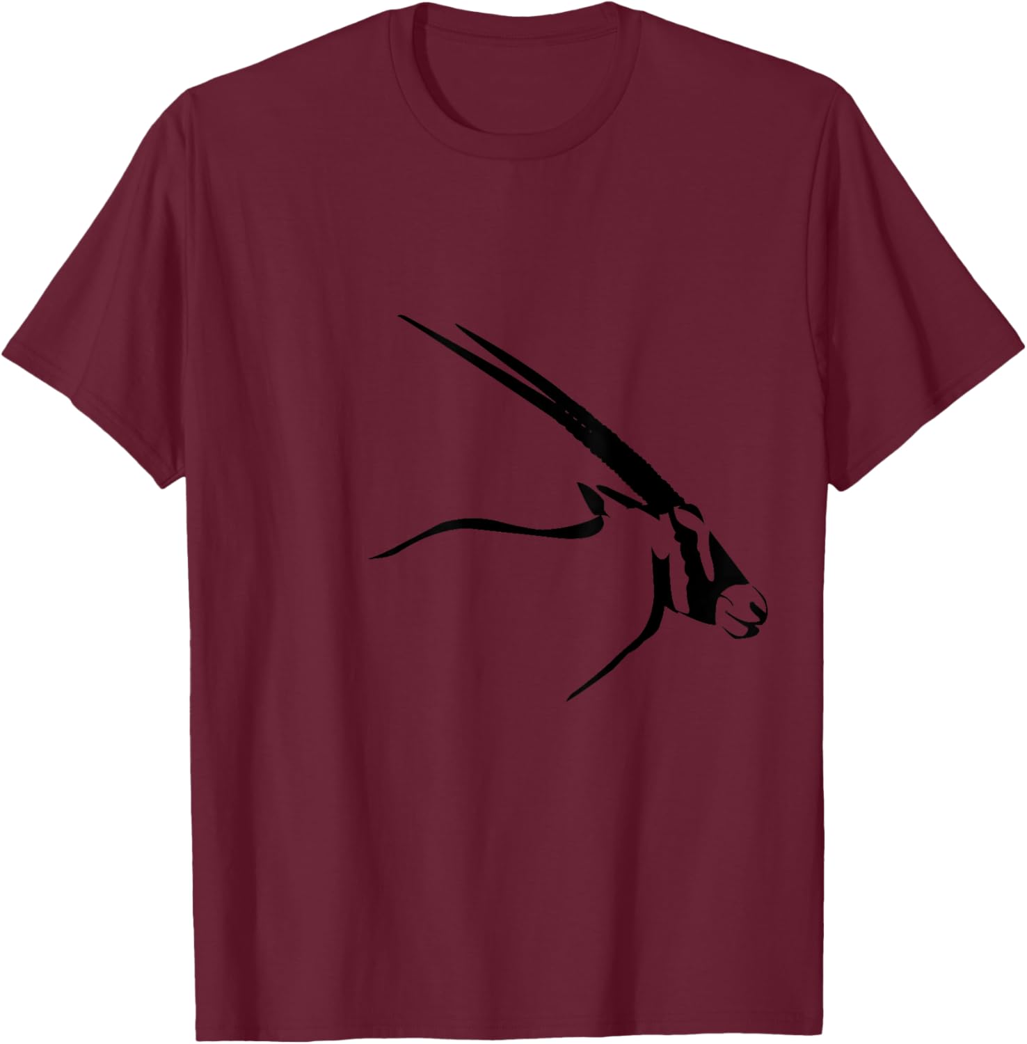 Arabian Oryx Antelope Gemsbok South African Spirit Animal T-Shirt - T-Shirt | Maroon