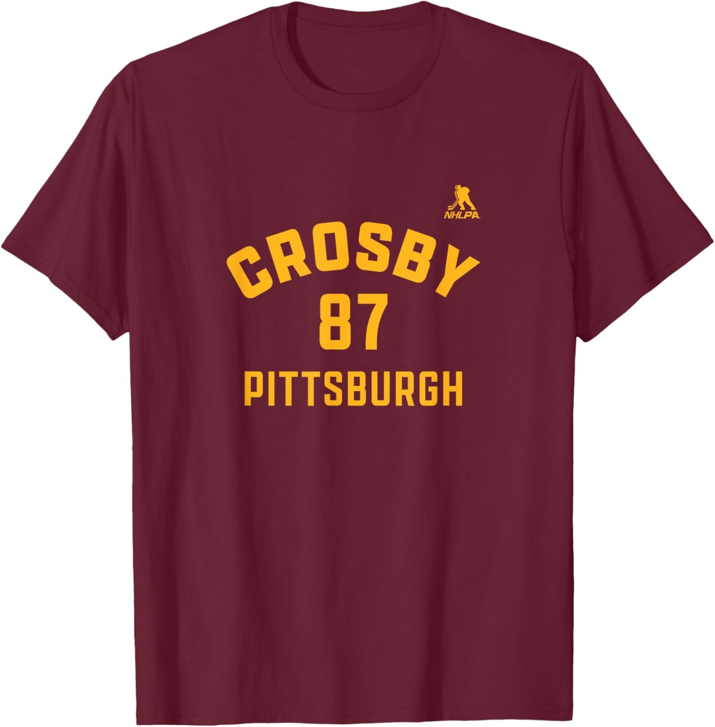 Sidney Crosby: Pittsburgh Name & Number T-Shirt - T-Shirt | Maroon