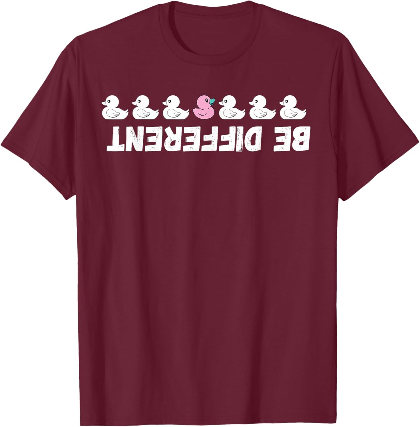 Upside Down Be Different Shirt Men Women Kids T-Shirt - T-Shirt | Maroon