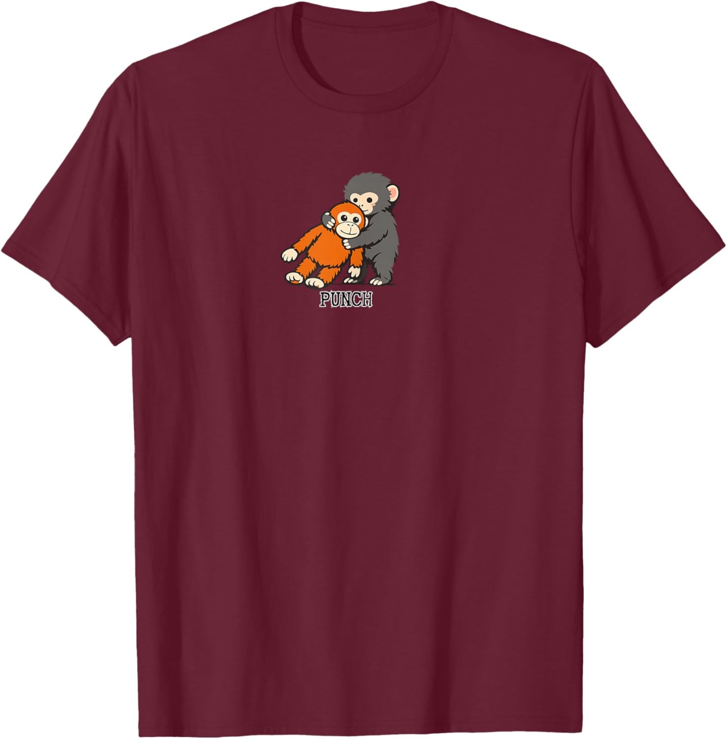 Monkey Punch T-Shirt - T-Shirt | Maroon